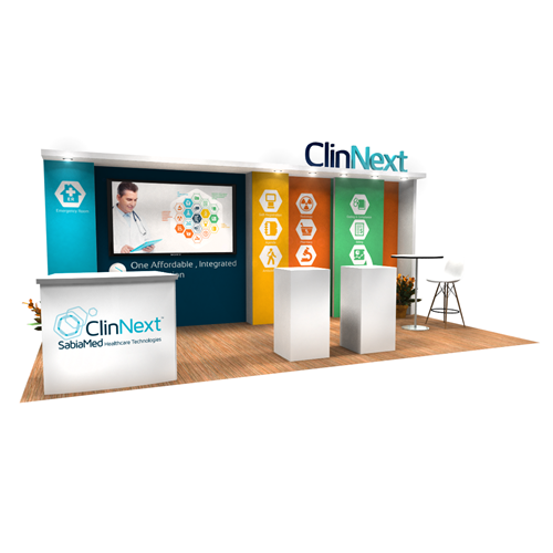 10' x 20' Rental Display with Dimensional Logo Header & Canopy