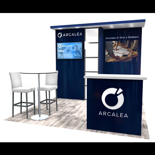 10' x 10' Rental Display with Back-lit Acrylic Accents and Canopy 