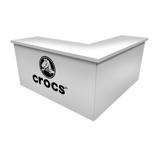 78" x 78" Rental L-Shaped Refreshment Counter