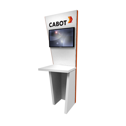 95" Angled Kiosk With Angled Surfaces